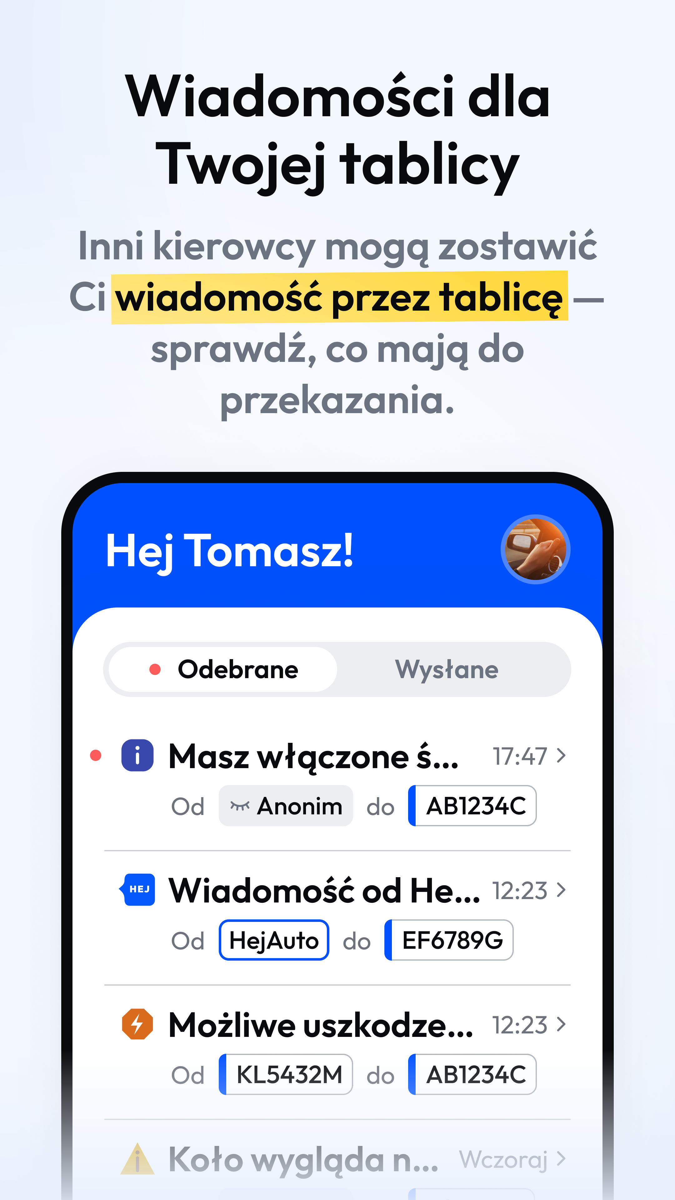 HejAuto - screenshot aplikacji 1